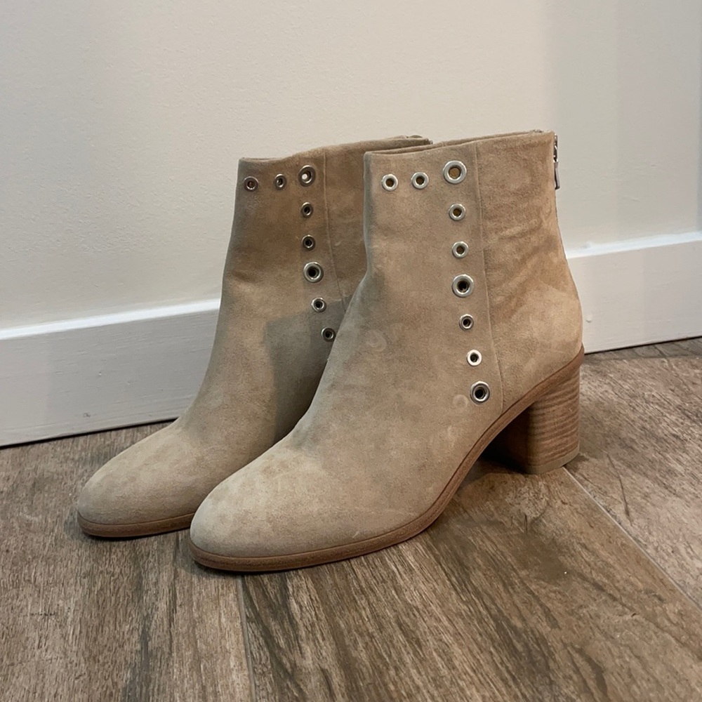 Rag & Bone Tan/Beige Suede Booties Sz 40